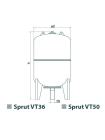 Расширительный бак Sprut VT 50