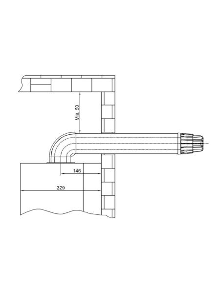 Комплект для коаксиального дымохода Airfel Standart 1000 мм