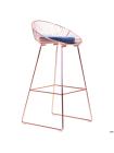 Барный стул Chik, rose gold, royal blue