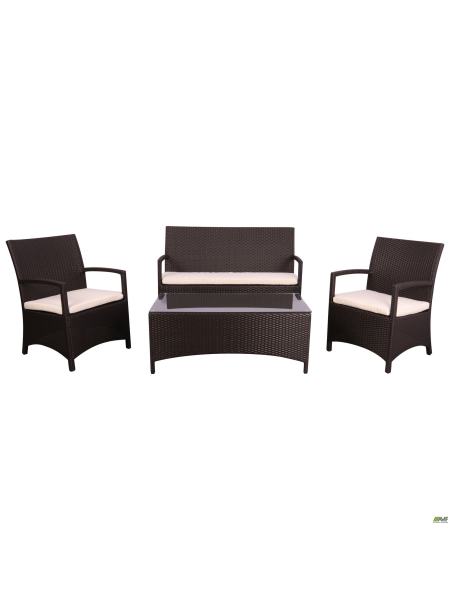 Комплект мебели Bavaro из ротанга Elit (SC-A7428) Brown MB1034 ткань A13815