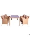 Комплект мебели Samana-6 из ротанга Elit (SC-8849) Sand AM3041 ткань A14203