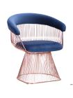 Кресло Roller, rose gold, royal blue
