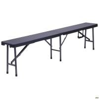 Лавочка складна Джилі пластик Rattan Black