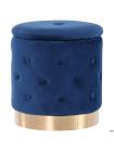 Пуф Janett Blue / Golden Chrom