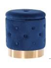 Пуф Little Janett Blue / Golden Chrom