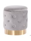 Пуф Little Janett Grey / Golden Chrom