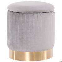 Пуф Little Monte Grey / Golden Chrom
