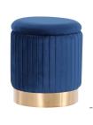 Пуф Monte Blue / Golden Chrom