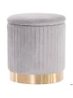 Пуф Monte Grey / Golden Chrom