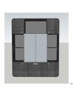 Шкаф стекло AT-602 (1620х420х1640) Венге серый/графит/черный графит