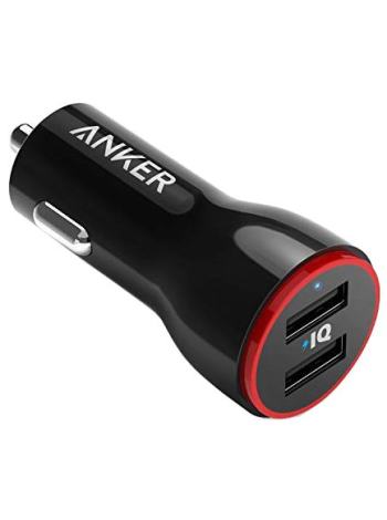 Автомобильное зарядное устройство Anker PowerDrive 2 24W 2xUSB V3 Black