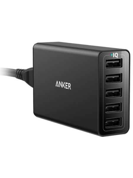 Сетевое зарядное устройство Anker PowerPort 5_40W 5-Port USB V3 Black