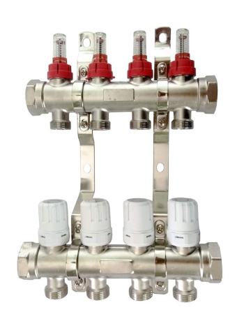 Коллекторная группа в сборе 1"х3/4" евроконус, 6 выходов ASCO 1/10