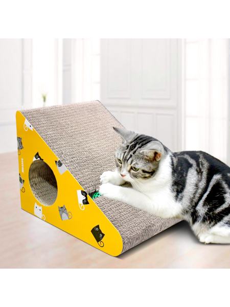 Когтеточка, дряпка - лежанка из картона для кошек Avko ACS016-YE
