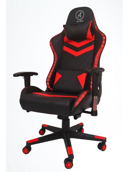 Кресло геймерское, компютерное Avko Style AG70660 Red RGB подсветка