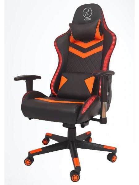 Кресло геймерское, компютерное Avko Style AG70680 Orange RGB подсветка