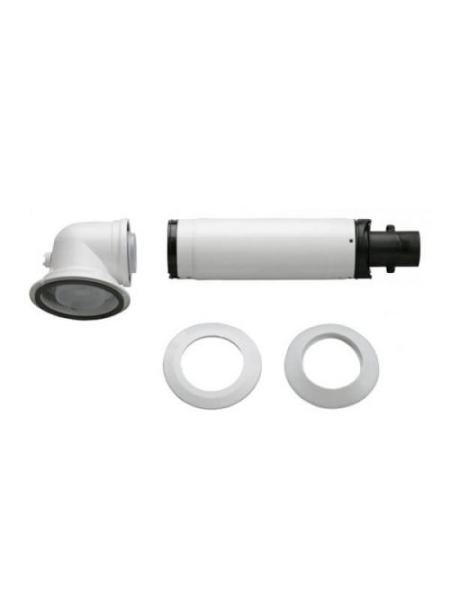 Коаксиальный горизонтальный комплект Bosch AZB 916 отвод 90° + удлинитель 990-1200 мм, 60/100 мм (7736995011)