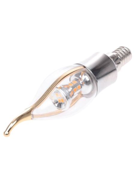 Лампа светодиодная E14 LED 6W 28 pcs WW CL37-A SMD2835 (silver)