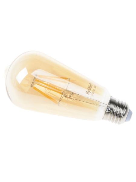 Лампа светодиодная (мат. золото) E27 LED 6W WW ST64 COG