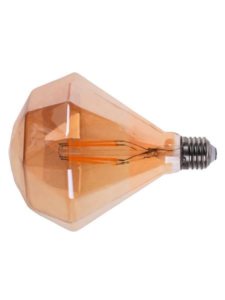 Лампа светодиодная (мат. золото) E27 LED 8W WW PZ125 COG