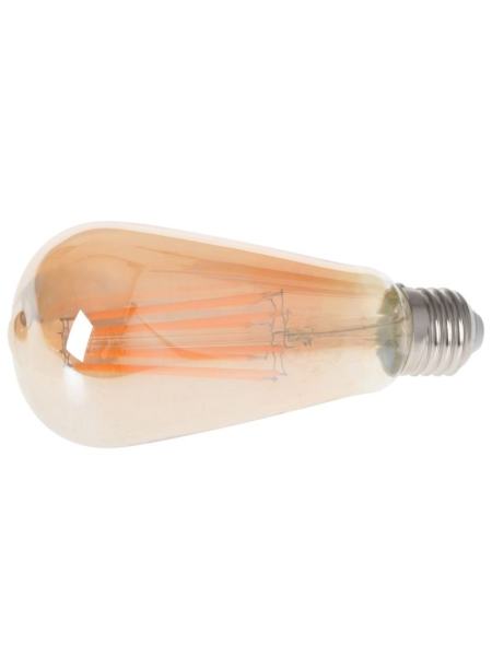Лампа светодиодная (мат. золото) E27 LED 9W WW ST64 COG