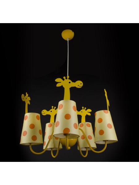 Люстра для детской  Жирафы  подвесная KL-407S/5 E14
