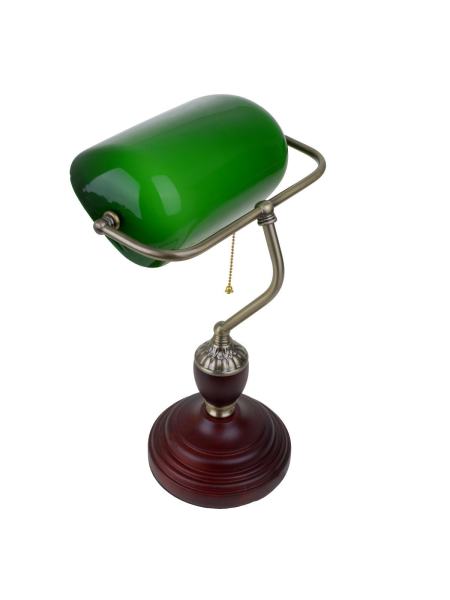 Настольная лампа банковская зеленая MTL-54 E27 VNG