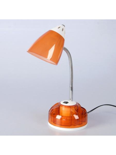 Настольная лампа на гибкой ножке оранжевая  Куб