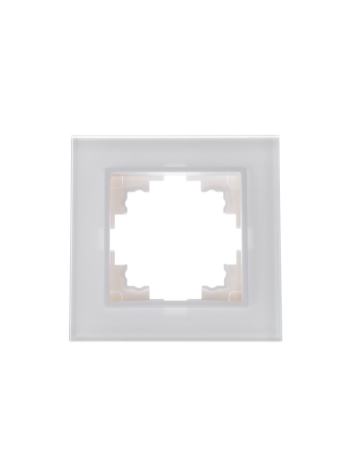 Рамка одинарная белая (стекло) NB-1F wh