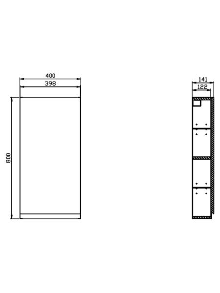 Шкафчик Moduo 40 серый (S590-021)