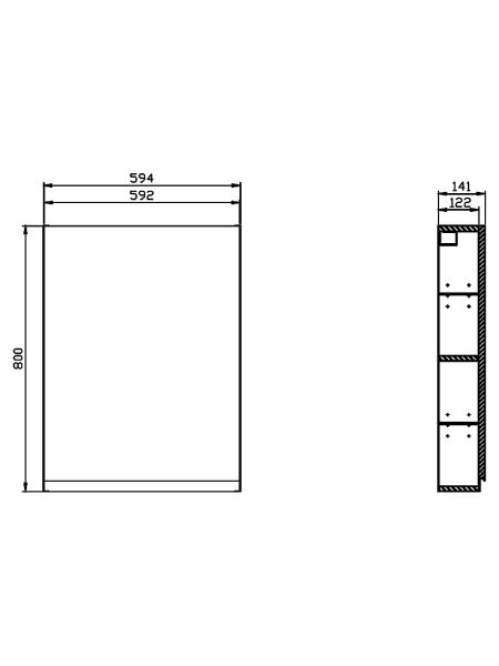 Шкафчик Moduo 60 серый (S929-015)