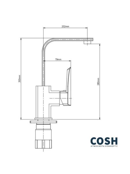 Смеситель для кухни Cosh (CRM)S-09-007F
