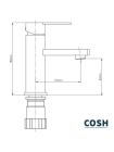 Смеситель для раковины Cosh (CRM)S-10-001F