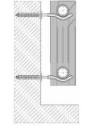 Кронштейн секционного радиатора CRISTAL NS-1011B штырьковый белый с дюбелем ф9х170мм (кратно 2)