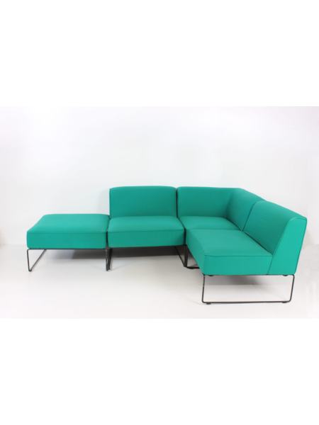 Модульный диван и столик для улицы Диас, зеленый, d0006