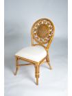 Обеденный комплект Аскания (стол +4 стула) натуральный ротанг королевский дуб, Cruzo ok0019