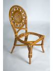 Обеденный комплект Аскания (стол +4 стула) натуральный ротанг королевский дуб, Cruzo ok0019