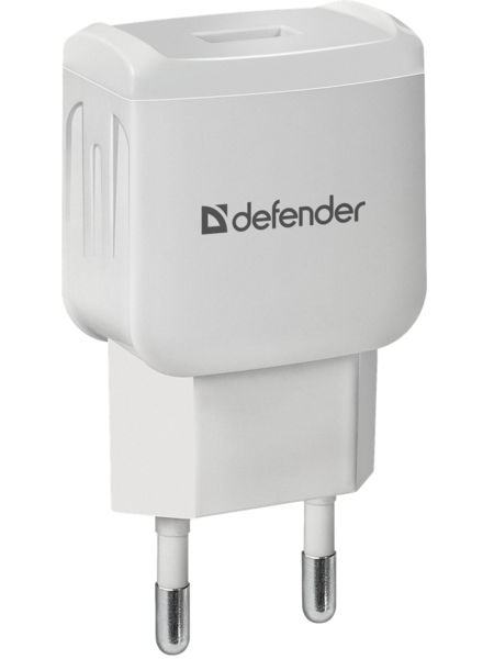 Сетевое зарядное устройство Defender EPA-02 White, 1 USB, 5V / 1A, Package (83839)