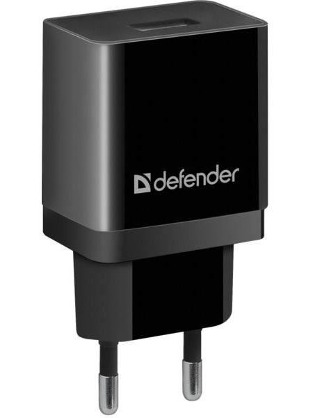 Сетевое зарядное устройство Defender EPA-10 Black, 1xUSB, 5V / 2.1A, Package (83572)