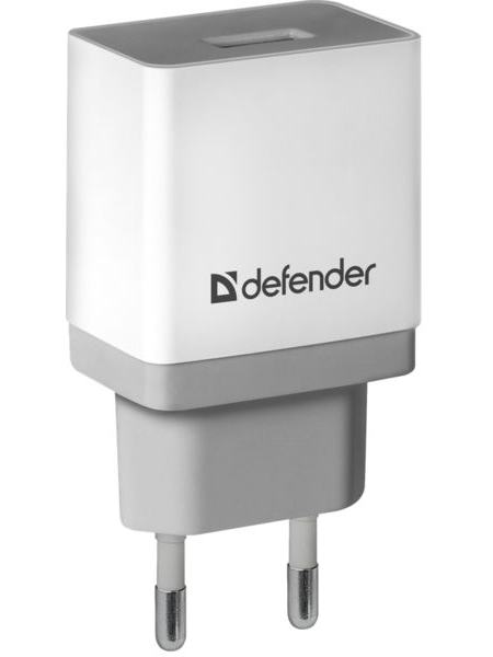 Сетевое зарядное устройство Defender UPA-11 White, 1xUSB, 5V / 1A (83548)
