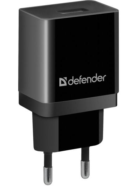 Сетевое зарядное устройство Defender UPA-21 Black, 1xUSB, 5V / 2.1A (83577)