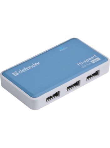 USB-хаб Defender Quadro Power + Adapter 4xUSB 2.0 220V (83503)