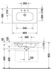 DURASTYLE умывальник мебельный 80*48см