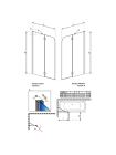 Штора для ванни Torrenta PND 101 l графіт Radaway 201202-105NL