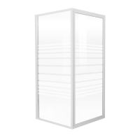 FRIDA душевая кабина 90*90*185см (стекла + двери), профиль белый, стекло "Frizek"