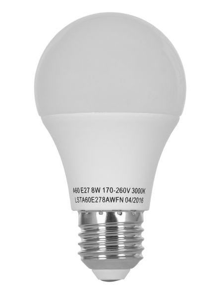 LED лампа ERGO Standard A60 Е27 8W 220V 3000K Теплый белый