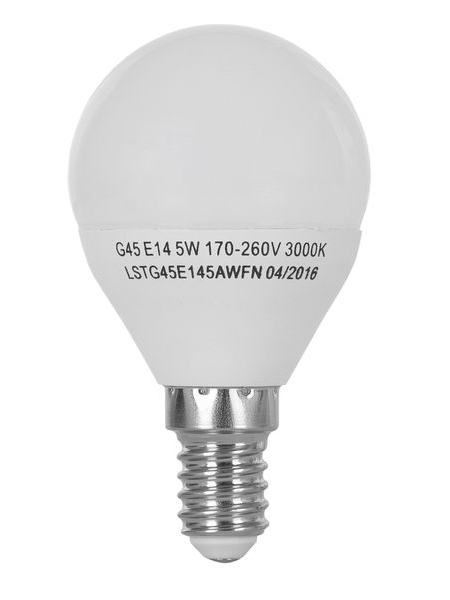 LED лампа ERGO Standard G45 E14 5W 220V 3000K Теплый белый