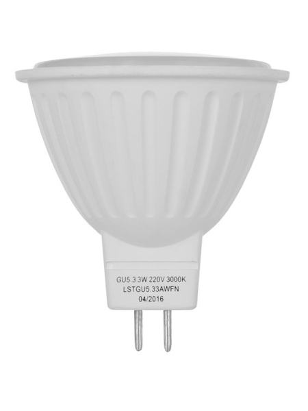 LED лампа ERGO Standard MR16 GU5.3 3W 220V 3000K Теплый белый