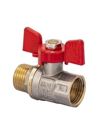 Кран кульовий FERRO PL 1/2 "ГШБ art. 607 (латунний куля) (FE0553)