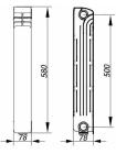 Радиатор алюминиевый секционный GALLARDO ALSTAND 500/80 (кратно 10)